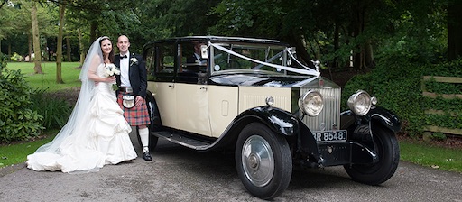 Dawn and Vince with Rolls Royce Car 